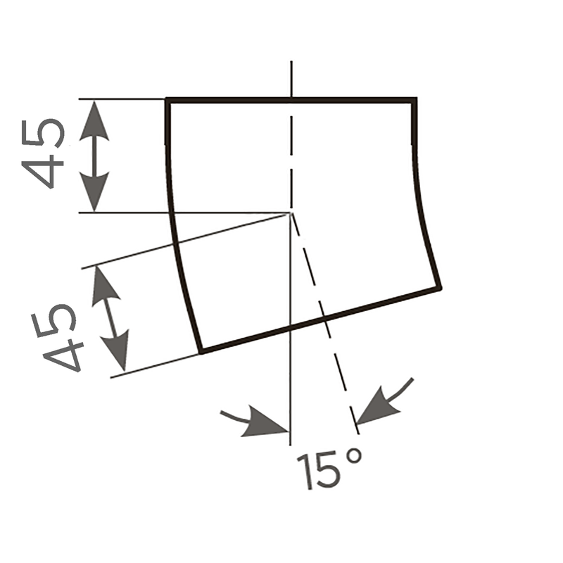 Fornatis - Bogen DN 80 15 Grad