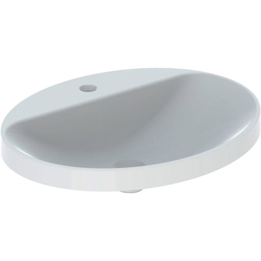 Geberit Vertriebs - Einbau-WT VARIFORM, oval, 600x480mm mit Hahnloch, ohne Überlauf, weiß