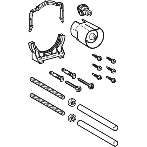 Geberit Vertriebs - Montagezubehör f. Duofix Element f. WWC, mit Delta UP-SPK 12cm