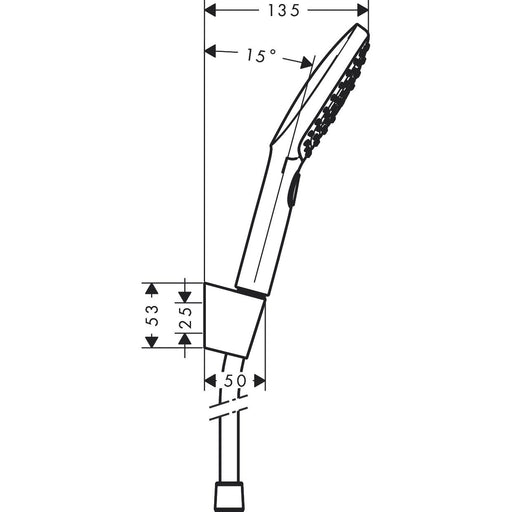 Hansgrohe - Brausenset RAINDANCE Select E 120 Porter'S weiß/chr.1600mm Brauseschlauch