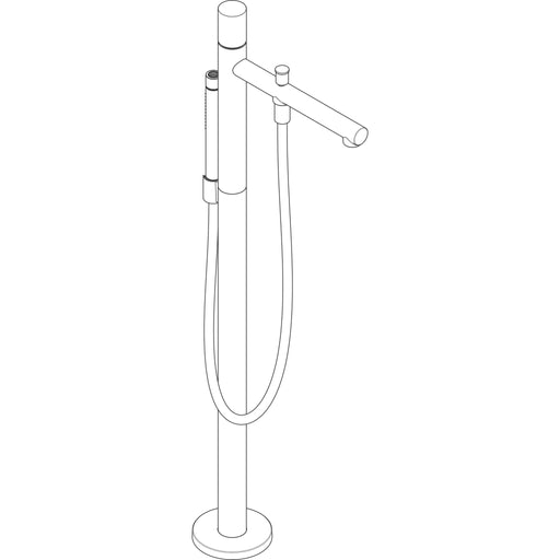 Hansgrohe - Wannenmischer AXOR Uno Fertigset Zerogriff zur Bodenmontage chrom