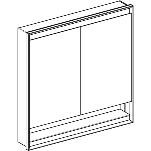 Geberit Vertriebs - ONE Spiegelschrank mit Ni/Comf.Light 2 Türen, UP-Mont., 90x90x15cm, weiß