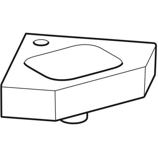 Geberit Vertriebs - Eckhandwaschbecken ICON 124729 Schenkellänge:325mm weiß Ktect