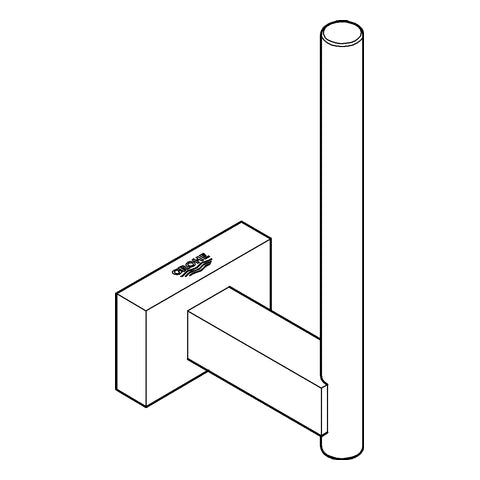 Grohe - Reservepapierhalter ESSENTIALS Cube 40623_1 Wandmont. Metall supersteel
