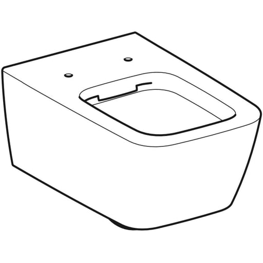 Geberit Vertriebs - iCon Square Wand-WC Tiefspüler geschlossene Form, Rimfree, weiß, Tect