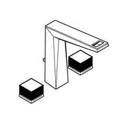 Grohe - 3-L-WT-Batt. Allure Bril. PC 20671 Kubusbetätigung WA-Ceasarstone chrom