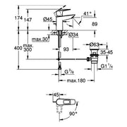Grohe - EH-Waschtischbatterie BAULOOP 22054_1 S-Size Mittelstellung kalt chrom
