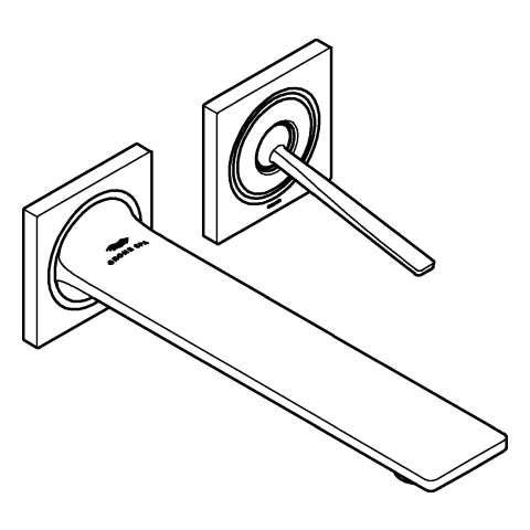 Grohe - 2-L-WT-Wandbatt. Allure 19309_2 FMS Ausl. 154mm cool sunrise gebürstet