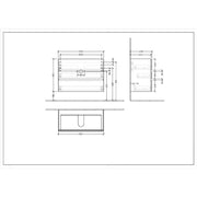 VILLEROY & BOCH - Möbelset 06 A18 Waschtisch 1000mm CeramicP WT-Unterschr 3 Auszüge VS=White
