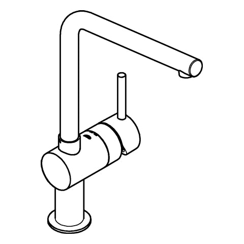 Grohe - Einhand-Spültischbatterie MINTA 31375 L-Auslauf hard graphite gebürstet