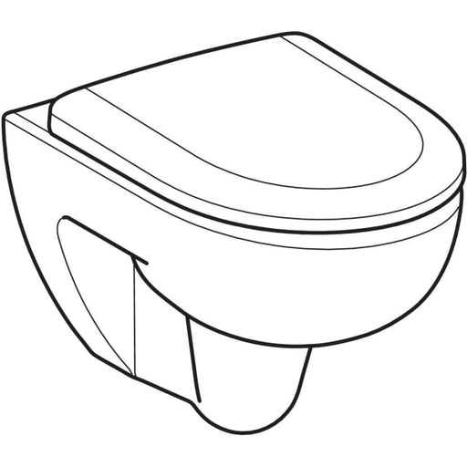 Geberit Vertriebs - Wand-WC RENOVA Tiefspüler, Rimfree mit WC-Sitz, weiß