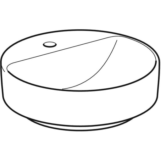 Geberit Vertriebs - Aufsatz-WT VARIFORM, rund, d:450mm mit Hahnloch, o. Ül., weiß, KeraTect
