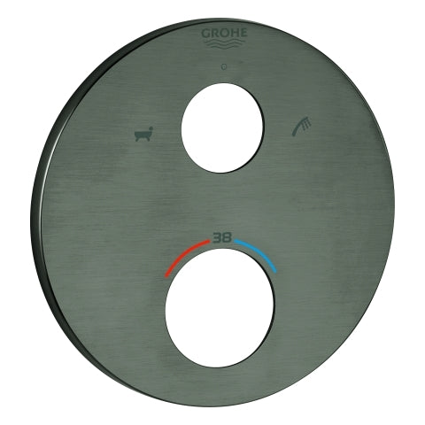 Grohe - Rosette 49075 rund für THM-FMS hard graphite gebürstet