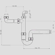 Sanitärtechnik Eisenberg - Raumschaffer G1 1/2x50 mit Rohrgeruchverschluss und Geräteanschluss