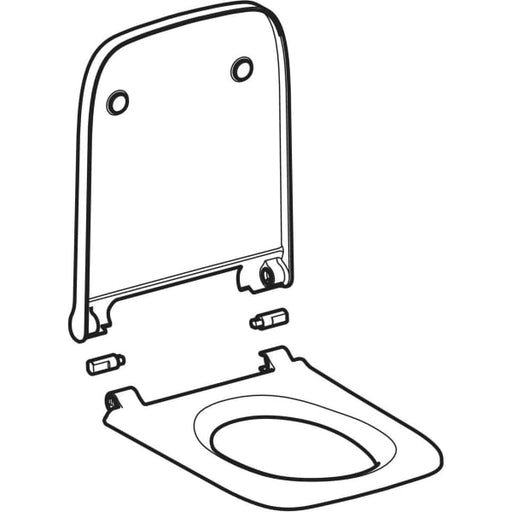 Geberit Vertriebs - WC-Sitz f. Geberit AquaClean Sela Square, weiß
