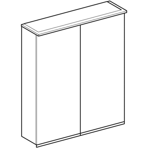 Geberit Vertriebs - Spiegelschrank OPTION Plus m. Beleuchtung, zwei Türen, 60x70x17,2cm