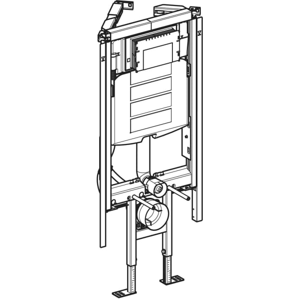 Geberit Vertriebs - Duofix Element f. WWC, 112cm m. Sigma UP-SPK 12 cm, Ecklösung