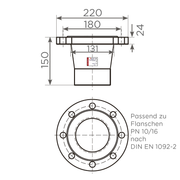 Fornatis - Anschluss-Stück DN 100 mit Flansch