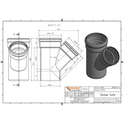 Gebr. Ostendorf - Safe Abzweig DN/OD 135/110 45Grad
