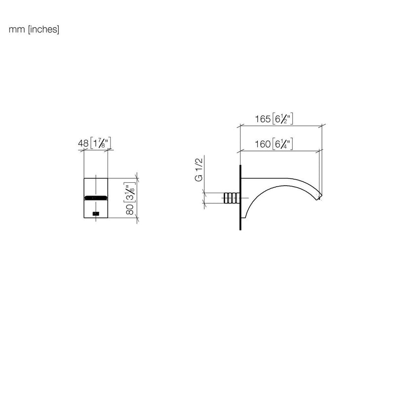 Dornbracht - WT-Wand-Ausl. ohne Ablaufgarnitur CYO 13800811 chrom