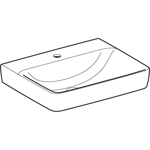 Geberit Vertriebs - RENOVA Plan Waschtisch, 60x48cm m. Hl., o. Ül., weiß, NEU