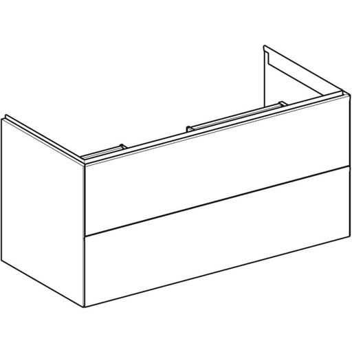 Geberit Vertriebs - ONE Unterschrank für WT/-Platte 2 Schubl., 103,6x50,4x47cm, Eiche