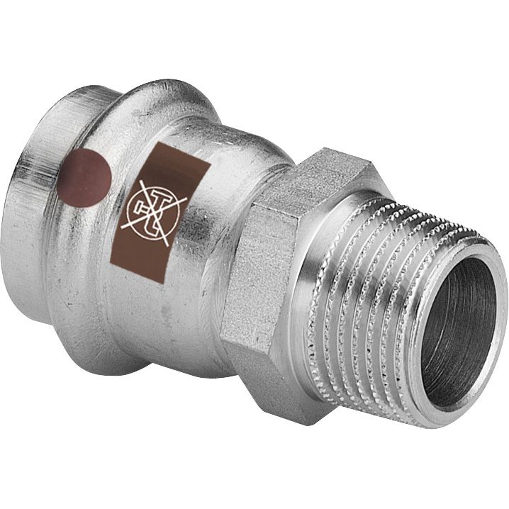 Viega - Übergangsstück TEMPONOX 1711 AG 15mm x 1/2AG Stahl nichtrostend