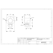 Adolf Schmidt - Wandscheiben MS verchromt mit 1 Quetsche 1/2x12mm