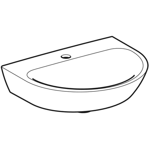 Geberit Vertriebs - Handwaschbecken RENOVA 50x40cm, m. Hl., o.Ül., weiß