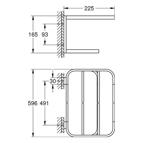Grohe - Multi-Badetuchhalter SELECTION 41066 warm sunset gebürstet
