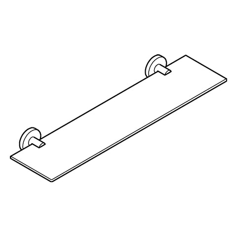 Grohe - Ablage ESSENTIALS 40799 600mm Material Glas / Metall chrom