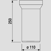 Sanitärtechnik Eisenberg - WC-Anschlussstutzen 250mm DN100 weiß