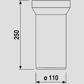 Sanitärtechnik Eisenberg - WC-Anschlussstutzen 250mm DN100 weiß