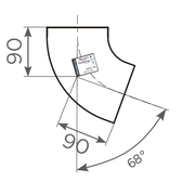 Fornatis - Bogen DN 100 70 Grad