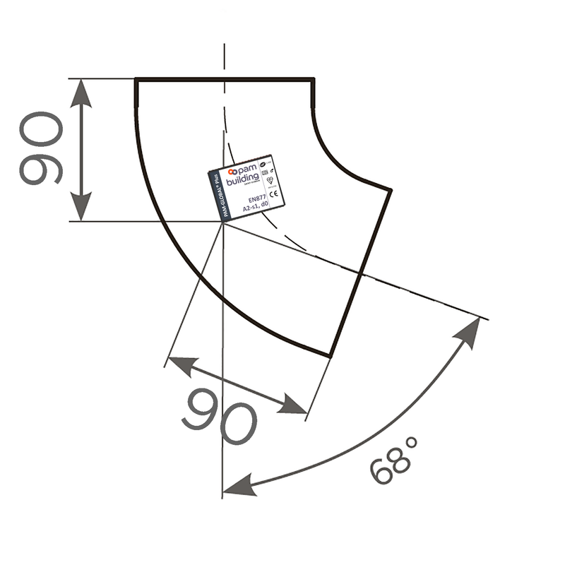 Fornatis - Bogen DN 100 70 Grad