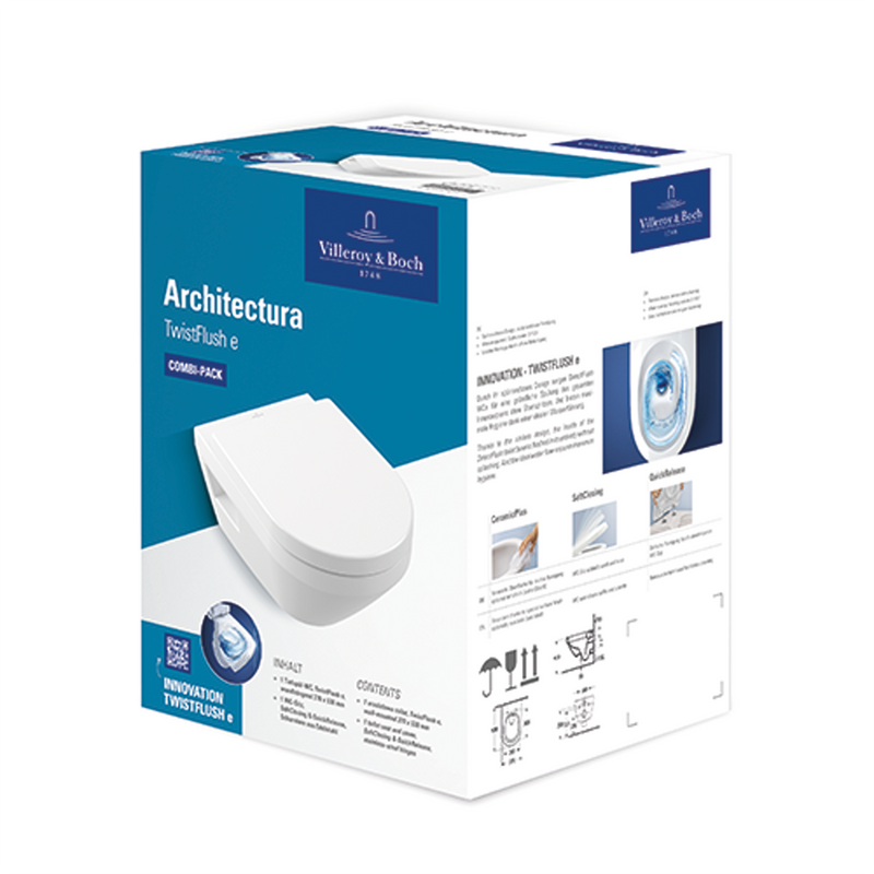 VILLEROY & BOCH - Combi-Pack Architectura 370x530x350mm ov wandh Abg waagr m TwistFl e3 weAlpin
