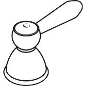 Hansgrohe - Hebelgriff kalt AXOR CARLTON 17296000 chrom