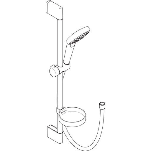 Hansgrohe - Brausenset CROMA Select S Vario/ UNICA 650mm weiß/chrom mit Seifenschale