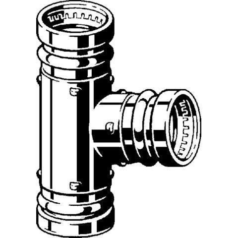 Viega - T-Stück SANPRESS XL 2218XL 88,9mm Rotguss