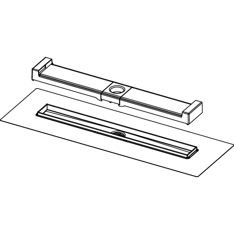 TECE SE - TECEdrainline-Evo Duschrinne, farbig beschichtet, weiß matt, 800 mm
