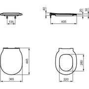 Ideal Standard - WC Sitz CONNECT AIR, Wrapover Softclosing, Weiß