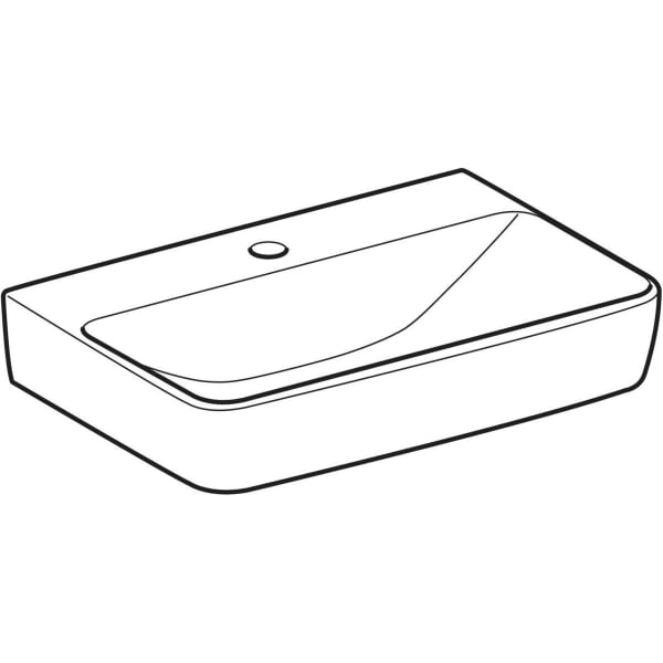 Geberit Vertriebs - Renova Compact Waschtisch, 55x37cm m. Hl., o. Ül., weiß