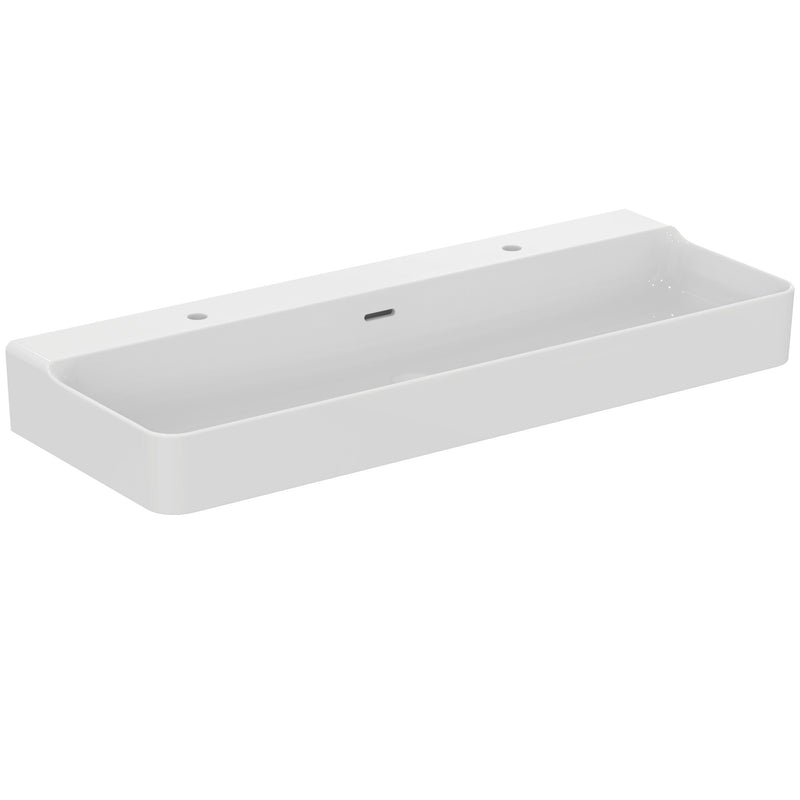 Ideal Standard - Waschtisch CONCA, 2 Hl., m.Ül., 1200x450x165mm, Weiß mit IdealPlus