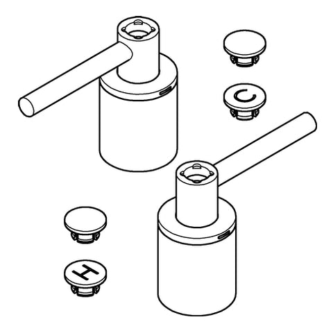 Grohe - Hebelgriff ATRIO 18034 2 STK supersteel