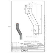 Lorowerk - Etagenbogen 00400. DN 50 Sprung 75mm