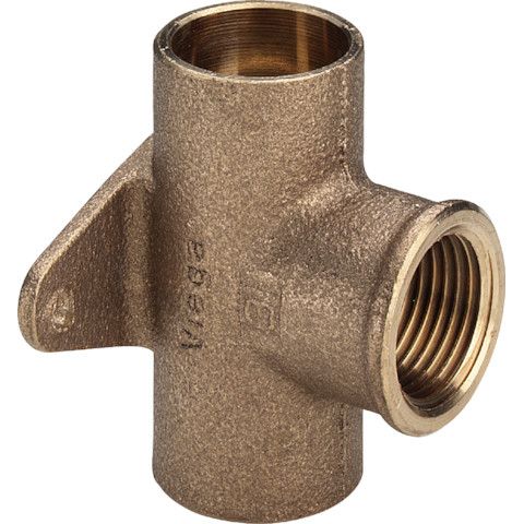 Viega - Wandscheiben-T-Stück 94490G 18mm x 1/2 IG x 18mm Rotguss