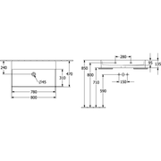 VILLEROY & BOCH - WT Memento 2.0 800x470mm re-eckig o. ÜL. geschliffen Weiß Alpin cplus