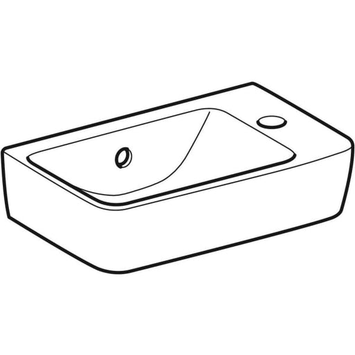 Geberit Vertriebs - HWB RENOVA NR.1 COMPRIMO 400x250mm Hahnloch rechts weiß(alpin)