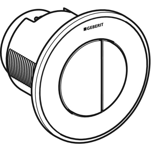 Geberit Vertriebs - Typ 10 Fernbetätigung, pneum. 2-M-Sp, UP-Drücker, Round, swm, Etc/schw