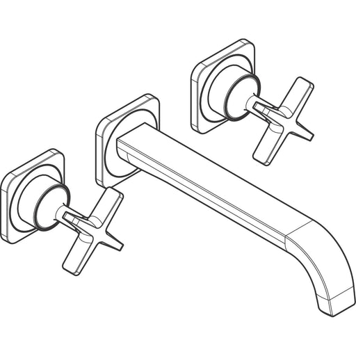 Hansgrohe - 3-L.Waschtischarmatur Axor Citterio E Fertigset Wandmontage mattschwarz
